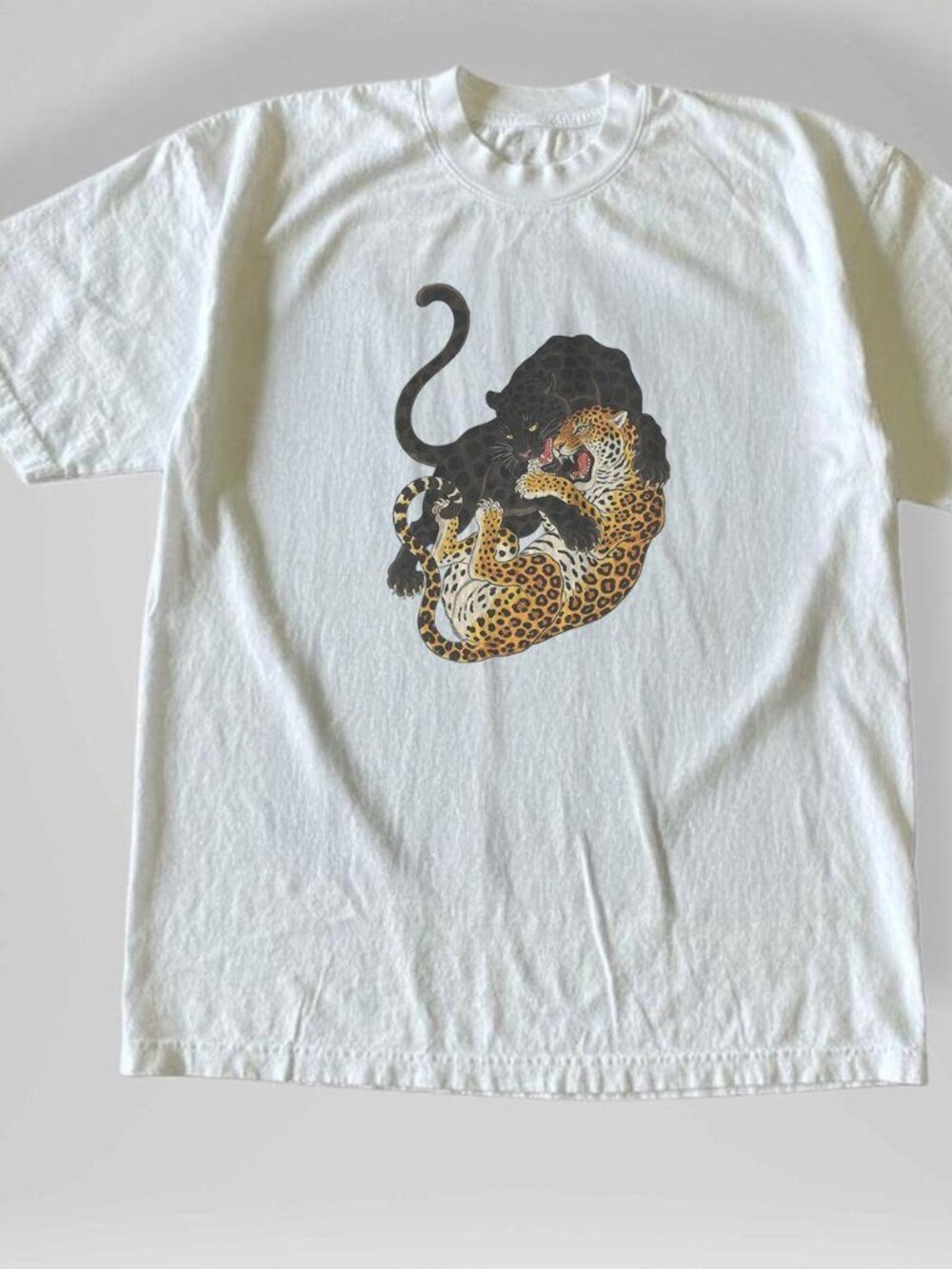 Black Panther Leopard Cat Graphic T-Shirt reprint